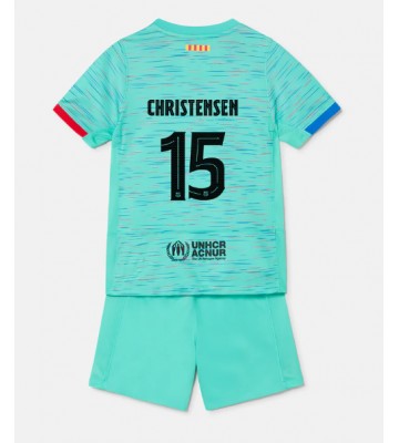 Barcelona Andreas Christensen #15 Koszulka Trzecich Dziecięca 2023-24 Krótki Rękaw (+ Krótkie spodenki)